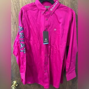 Ariat Fuchsia Long Sleeve Shirt